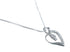 Cubic Zirconia Heart Pendant Silver 16" Italian Necklace JX128563